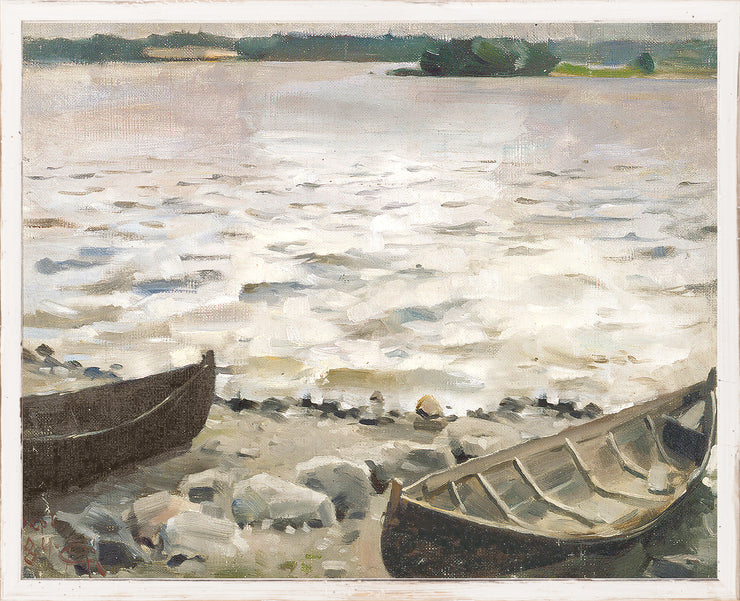 Northern Collection - Boats On The Beach 1884 Art - 21.5"x17.25"