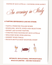 'An Evening in Italy' Wine Tasting with Cavinona Wine Agency