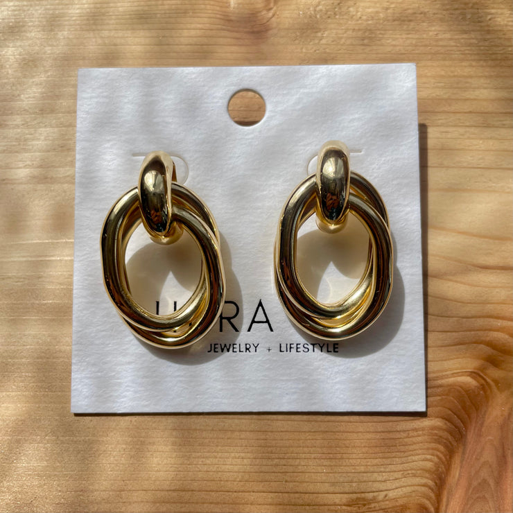 Gold Bold Knot Earring