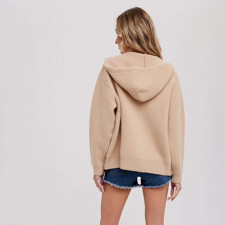 Zip Up Sweater With Hoodie