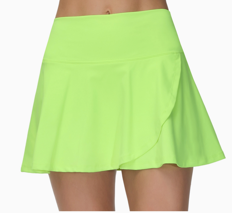 Neon Yellow Skirt Skort