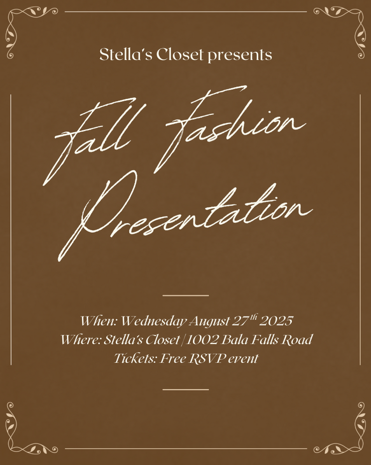 Fall Fashion Presentation RSVP