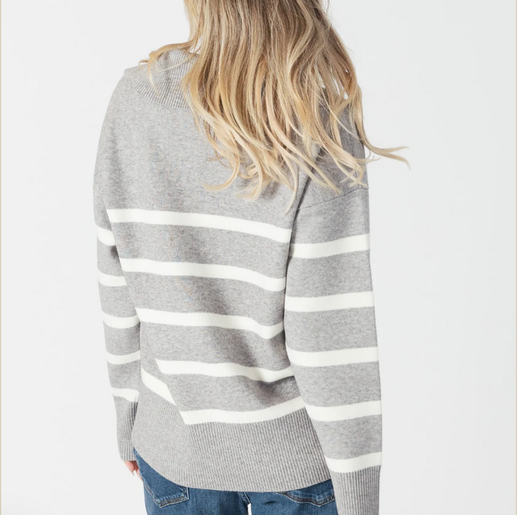 Striped Collar Pullover