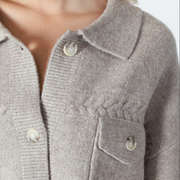 Short Cardigan With Braid Detail