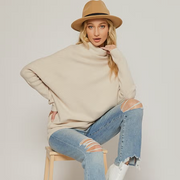 Slouch Neck Pullover Sweater