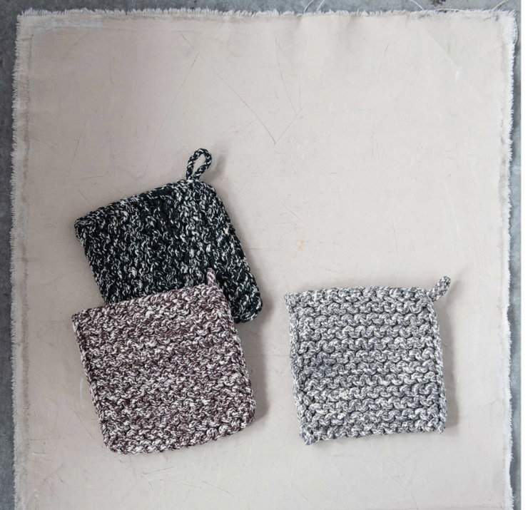 Melange Cotton Crocheted Pot Holder