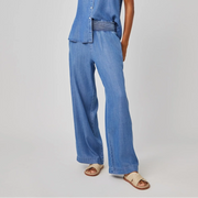 Smocked Waist Wide Leg Pant