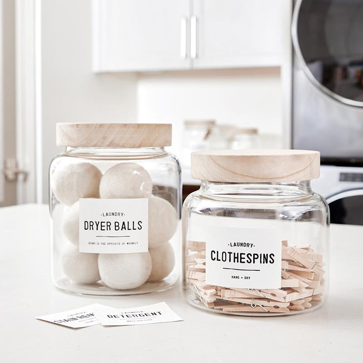 Glass Laundry Canister
