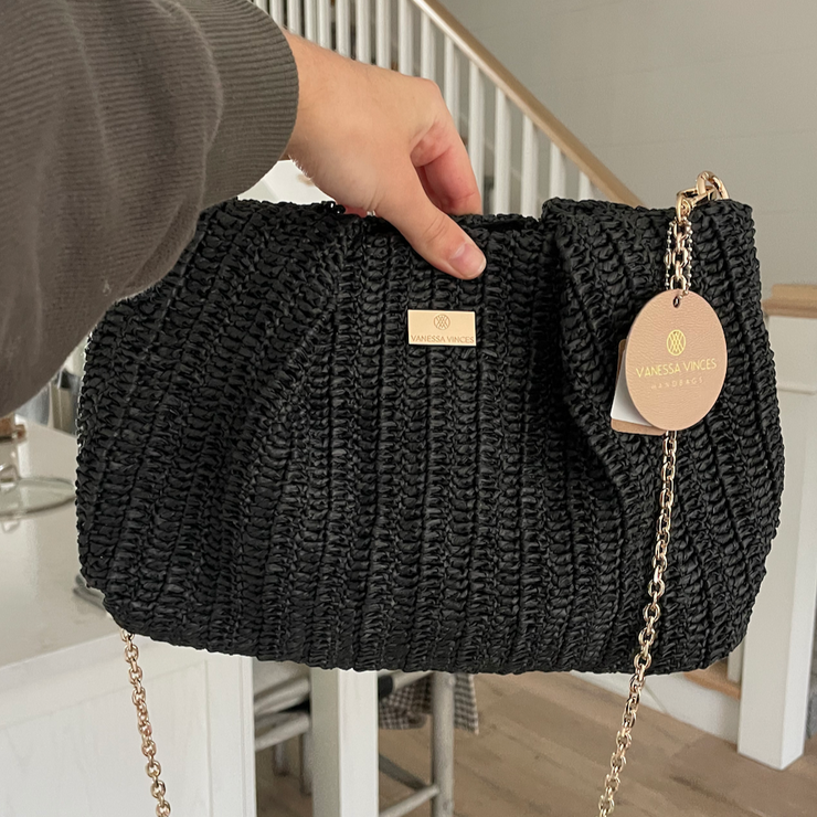 Raffia Clutch