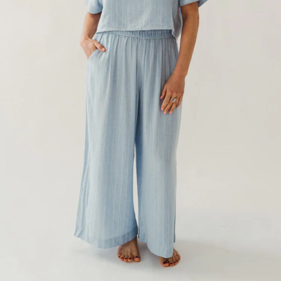 Blue Blend Palazzo Pant