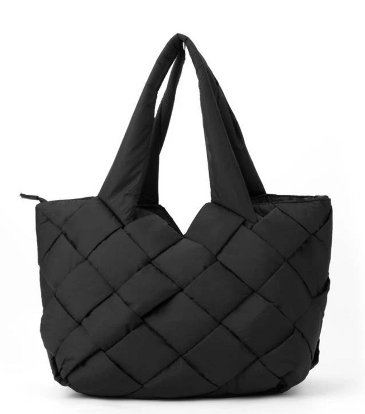 The Sydney Woven Puff Tote