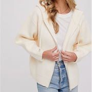 Zip Up Sweater With Hoodie
