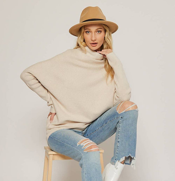 Slouch Neck Pullover Sweater