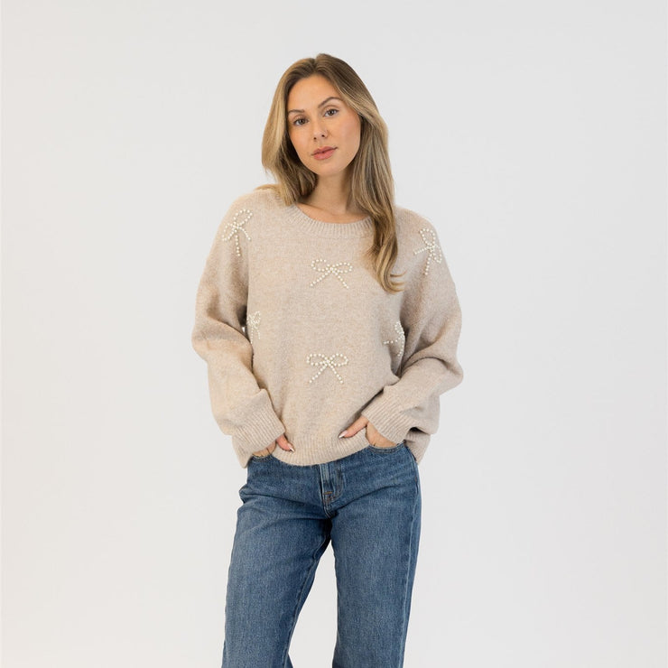 Bows Eco Crewneck Pullover Sweater