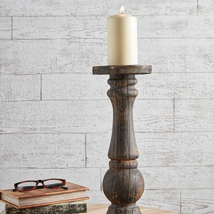 Dark Wood Pedestal