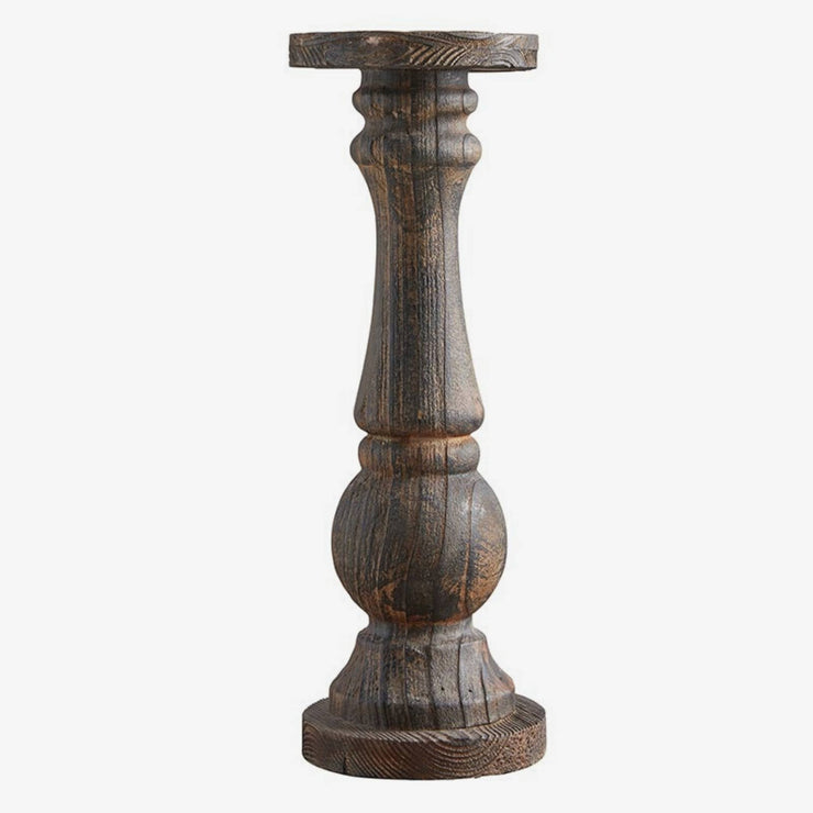 Dark Wood Pedestal