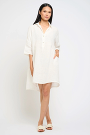 Collared Linen Dress
