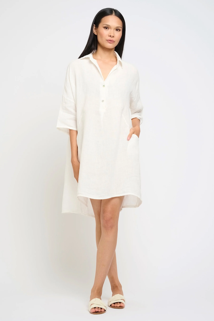 Collared Linen Dress