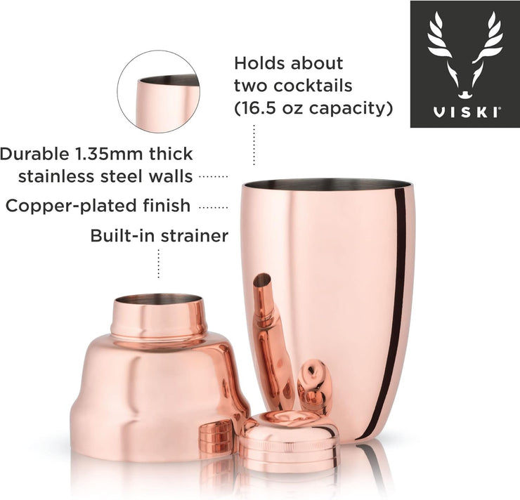 Copper Heavyweight Cocktail Shaker