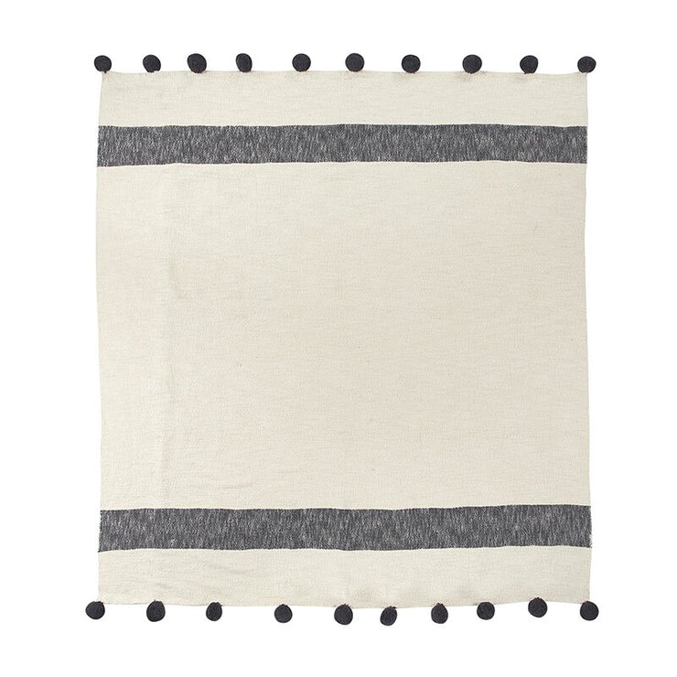 Striped Pom Throws