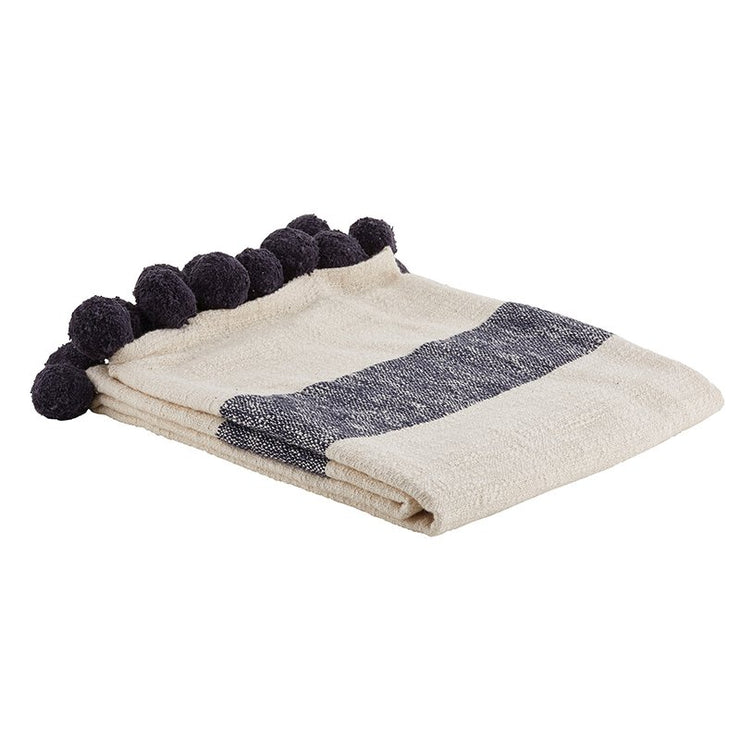 Striped Pom Throws