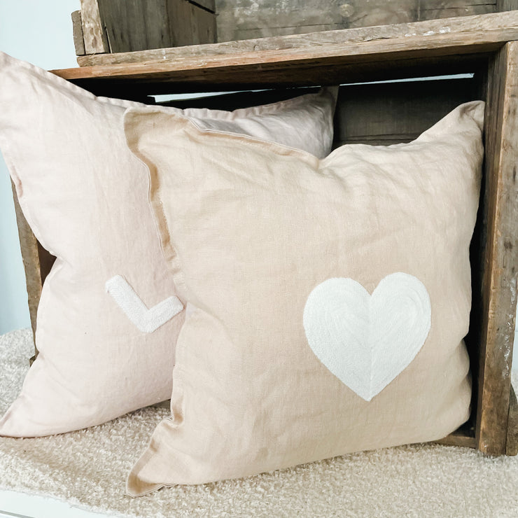Heart Linen Pillow