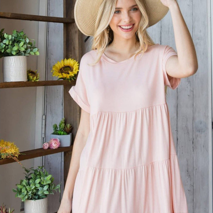 Pink Tiered Dress