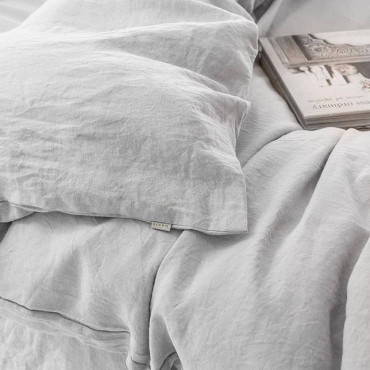 Light Grey Linen Pillowcase