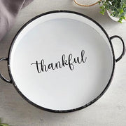 Round Distressed Enamelled Trays